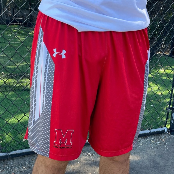 SAN FRANCISCO MEN UNDER ARMOUR M FOOTBALL SHORTS WORKOUT GYM BODYBUILDER ATHLETE - Picture 9 of 17